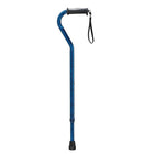 Drive Medical Adjustable Offset Handle Cane with Gel Hand Grip, Blue Crackle-Blue Crackle, Aluminum