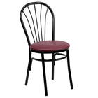 Flash Furniture HERCULES Series Fan Back Metal Chair - Burgundy Vinyl Seat-500 lb. Weight Capacity