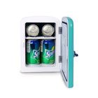 Koolatron Retro Portable 6 Can Thermoelectric Mini Fridge Cooler - 4 L / 4.2 qts - Aqua-7
