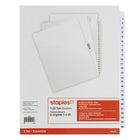 Staples 1-25 Preprinted Index Dividers - 25 Tabs - White-Tab dividers are numbered 1 through 25 to keep documents organized