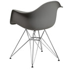 Flash Furniture Alonza Series Plastic Chair with Chrome Base - Moss Grey-Polypropylene Molded Structure