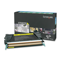 Lexmark Return Program Toner Cartridge, Laser, Standard Yield, OEM, Yellow, (C734A1YG)-Print Technology: Laser