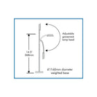 Vision VLED625D Triton LED Desk Lamp-8 Watt