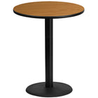 Flash Furniture 36'' Round Laminate Table Top, Natural with 24'' Round Bar Height Table Base (XURD36NTTR24B)-Bar Height Hospitality Table