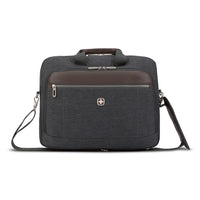 Swiss Gear 17.3" RFID Laptop Bag - Grey-Grey, made of polyester