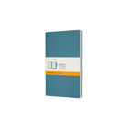 Moleskine Cahier Journal, Large, Ruled, Set of 3, Brisk Blue, Soft Cover (CH016B44)-Brisk Blue flexible cardboard cover
