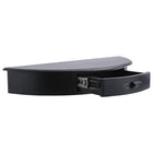 kieragrace Providence Morris Half Moon Shelf - Black, Matte Finish-Floating shelf with drawer measures 4" x 10" x 24”