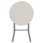 Flash Furniture 32" Round Granite Plastic Bar Height Folding Table, White-2.67' Folding Table