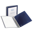 Avery Flexi-View Presentation Binder, 1/2" Sized Round Rings, Blue (15766)-Blue border