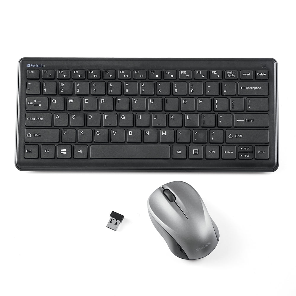 Verbatim Silent Wireless Compact Keyboard and Mouse Black