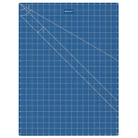 Westcott 18" x 24" Double Sided Cutting Mat, Blue-Made of a unique composite material, providing a non-stick, non-marring surface. Ideal for a wide variety of applications - industry, office, school or home