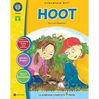 eBook: Hoot Literature Kit (PDF version - 1-User Download) - ISBN 978-1-55319-492-7 - Grade 5 - 6-You will receive two emails: one confirming your entire order, and one with a "Download Software" buttonYou can download immediately or return to your email to download later