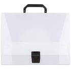 JAM Paper Plastic Portfolio Briefcase with Handles, 12 3/4 x 9 1/2 x 3, Clear-Poly Envelope
