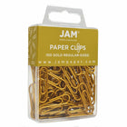 JAM Paper Colored Standard 1" Paper Clips - Gold - 2 Packs of 100-Quantity: 2/pack ( 100 per box )