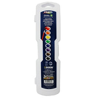 Dixon Prang WaterColours Oval Pans 8 Colours, 3 Pack (DIX00800)-Semi-moist waterColour formula and choice pigments blended with specially formulated binders and dispersing agents has kept Prang waterColours a leader in the art world.