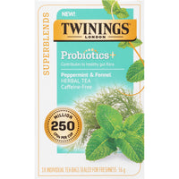 Twinings of London Superblends Probiotic Peppermint & Fennel Tea - 18 Pack-Herbal specialty tea