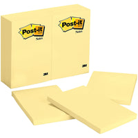 Post-it Notes - Canary Yellow - 4" x 6" - 100 Sheets/Pad - 12 Pads/Pack-Post-it Notes are recyclable