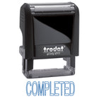 Trodat Printy 4911 Climate Neutral Self-Inking Stamp, "COMPLETED", Blue-High-quality stamp with nontoxic, water-based ink