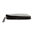 Ashlin LISBURN Slim Underarm Portfolio, Black-Interior credit card organizer with pen loop.