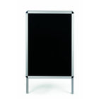 MasterVision Magnetic Wet-Erase A-Frame Sign Board and Poster Holder - 35" x 25" - Aluminum Frame-Ideal for writing messages, menus, and notices; can be used as a poster holder (covers included)