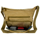 Vangoddy Crossbody Canvas Messenger Bag - Unisex - Brown-Perfect use for work, school, or as a traveling satchel