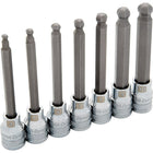Dynamic Tools 3/8" Drive 7 Piece Metric, Long Ball Nose, Hex Socket Set, 4mm -10mm-Contains: 4, 5, 6, 7, 8, 9, 10mm