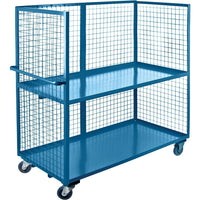 Kleton Wire Mesh Stock Truck, 2-Shelf, Steel, 20" x 63" x 75" (ML201)-No. of Shelves: 2
