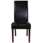 Flash Furniture Greenwich Series Parsons Chair, Brown Leather (QYA379061BRNL)-Dining Chairs