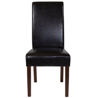 Flash Furniture Greenwich Series Parsons Chair, Brown Leather (QYA379061BRNL)-Dining Chairs