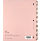 Hilroy Butterfly Notebook - 160 Pages - 10-1/2" x 8" - Pink-White, ruled, Neat Sheet perforated paper for easy tear-out