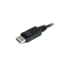 StarTech 6in DisplayPort to Mini DisplayPort Video Cable Adapter, M/F-Molded latching connector secures the cable against accidental disconnection