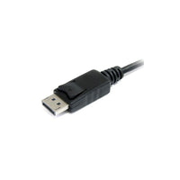 StarTech 6in DisplayPort to Mini DisplayPort Video Cable Adapter, M/F-Molded latching connector secures the cable against accidental disconnection