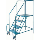 Kleton Tilt-N-Roll Ladders, 4 Steps-Balanced design allows ladder to tilt into the rolling position