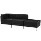 Flash Furniture  Hercules Imagination Series Leather 3-Piece Chair and Ottoman Set, Black (ZBIMAGSET6)-84.50"W x 28"D x 27.25"H