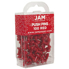 JAM Paper Push Pins, Red Pushpins, 2 Packs of 100, 200 Total (2242955a)-3