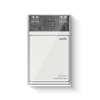 LOGiiX Piston Power Crystal 10,000 mAh Power Bank - White-Up to 25 hours of extra charge