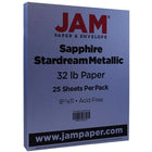JAM Paper Metallic Paper, 8.5" x 11", 80lb Stardream Sapphire, 100 Pack (173SD8511SAG)-Sapphire blue stardream