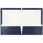 JAM Paper 2 Pocket Laminated Glossy Presentation Folders, Navy Blue, 50 Pack-Capacity: 200 sheets