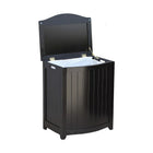Oceanstar BHP0106MH Bowed Front Laundry Wood Hamper with Interior Bag, Dark Mahogany-Laundry hamper is lined with a canvas bag