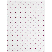 JAM Paper Handmade Folders, White with Burgundy Dots, 12 Pack (9935980dg)-White