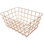 Cathay Importers Copper Rect Wire Basket, Medium, 3 Pack-5.5" H x 12" W x 8"D