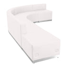 Flash Furniture HERCULES Alon Melrose LeatherSoft Reception Configuration - 5 Pieces - White-Contemporary Reception Set