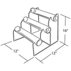 Azar Displays 11" x 10.5" x 10.5" 3-Tier Horizontal Counter Bracelet Display (900063)-3-tiers of bracelet bars