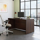Sauder 59"W Affirm Desk - Noble Elm-   Melamine top surface is heat, stain, and scratch-resistant