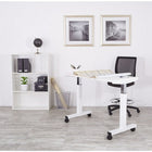 Proline 4' Pneumatic Height Adjustable Table, White-White steel fram construction for stability