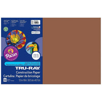 Pacon Tru-Ray Construction Paper  - 12" x 18" - Warm Brown - 250 Sheets (PAC103057)-Heavy 76 lb. 100% vat-dyed sulphite with longer, stronger fibers.