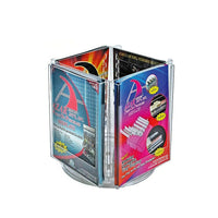 Azar Displays 11.5" x 9" Letter Size 4-Pocket Revolving Modular Crystal Styrene Brochure Holder (252321)-Use for printed material measuring 11"H x 8.5"W