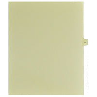 Mark Maker Legal Exhibit Index Tab Buff Single Tabs, 1/15th Cut, Letter Size, No Holes, Number 67, 25 Pack-Buff Single Tabs, 1/15th Cut
