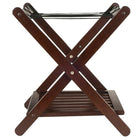 Winsome Wood Remy Luggage Rack with Shelf, Cappuccino (40436)-Shelf Dims: 22.91"w x15.75"D