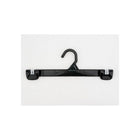 Wamaco 12" Push-Clip Hanger with Plastic Hook, Black, 100 Pack, 100 Pack-Light weight bottom hanger with metal push clips